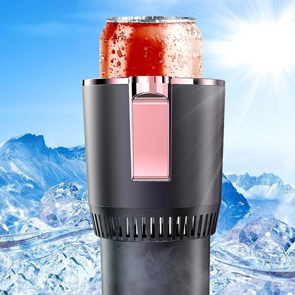 2-In-1 Car Cup Warmer Cooler, Smart Car Cup Mug Holder Auto Car Cooling and Heating Cup Holder Car Tumbler Holder Practical Car Refrigerator Cooler Insulation Drink Cooler