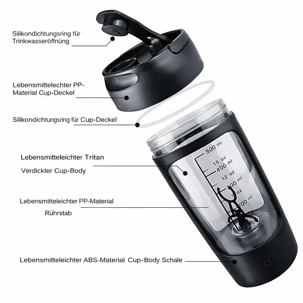 Elektrischer Protein Shaker | Selbstrührende Shaker Becher | USB Mixer Becher | Mixadel